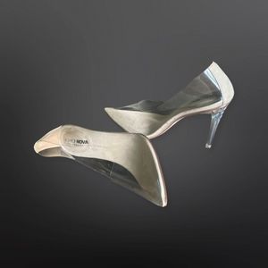Clear see thru heels